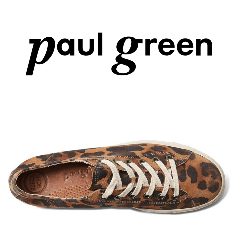 Paul Green Womens Bixby Sneaker Leopard White Combo at 4.5 (US Women's Size 7) M - Picture 3 of 5